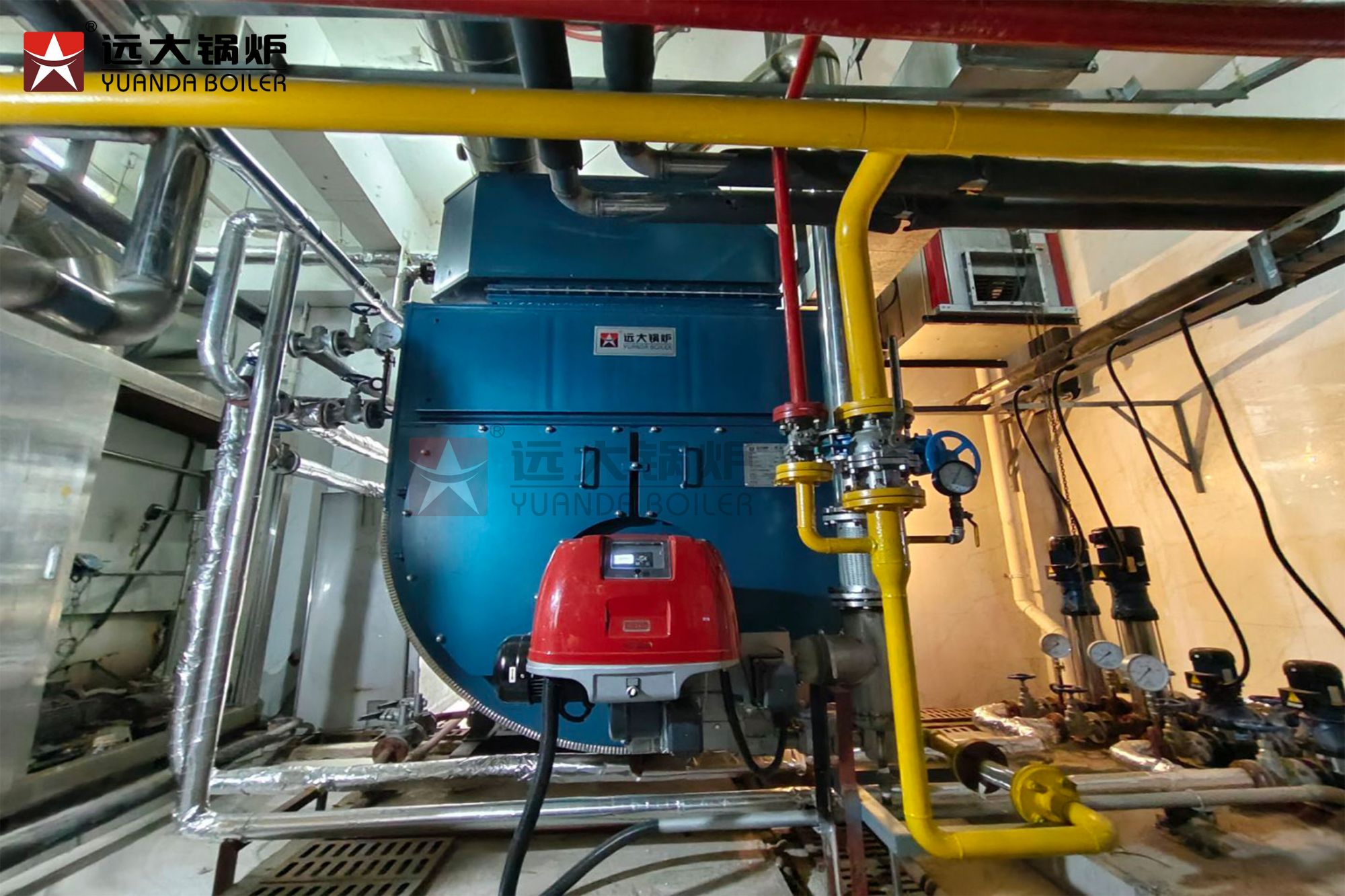 安徽阜陽(yáng)某酒店WNS2-1.25-Q（LN）燃?xì)饫淠羝仩t